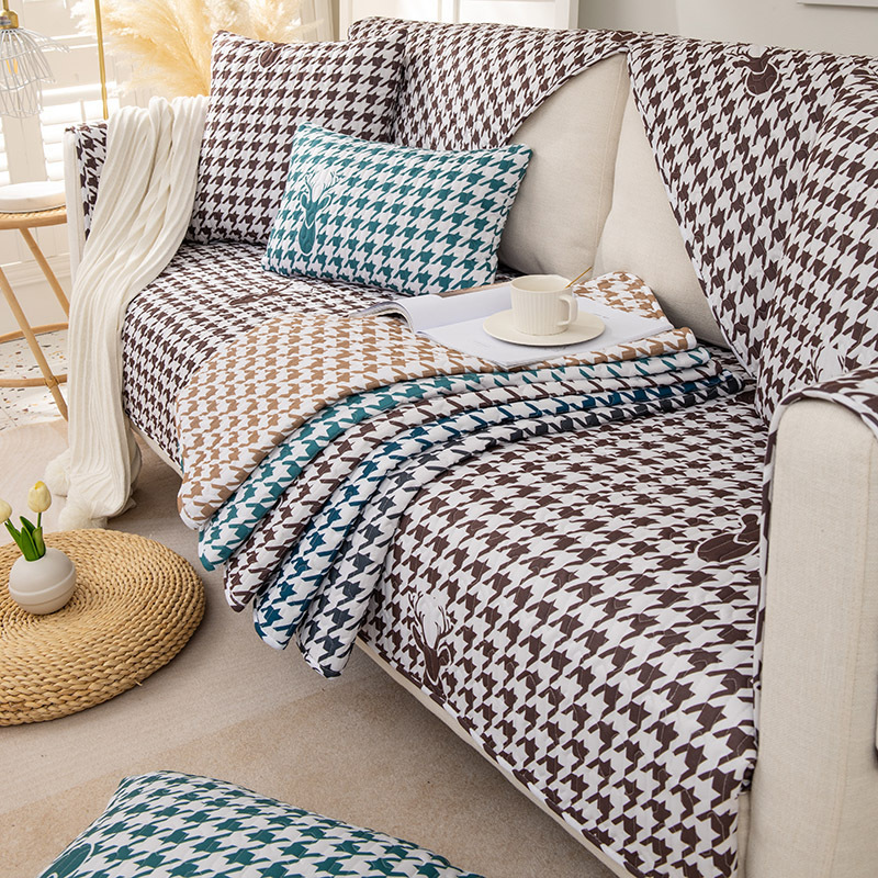 Nordic printing four seasons universal sofa cushion simple modern non-slip thick sofa cover towel cover Sofa Slipcovers