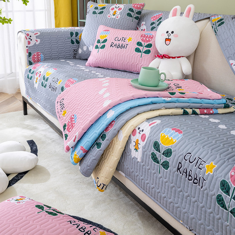 Nordic printing four seasons universal sofa cushion simple modern non-slip thick sofa cover towel cover Sofa Slipcovers