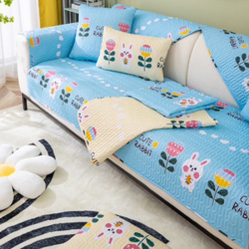 Nordic printing four seasons universal sofa cushion simple modern non-slip thick sofa cover towel cover Sofa Slipcovers