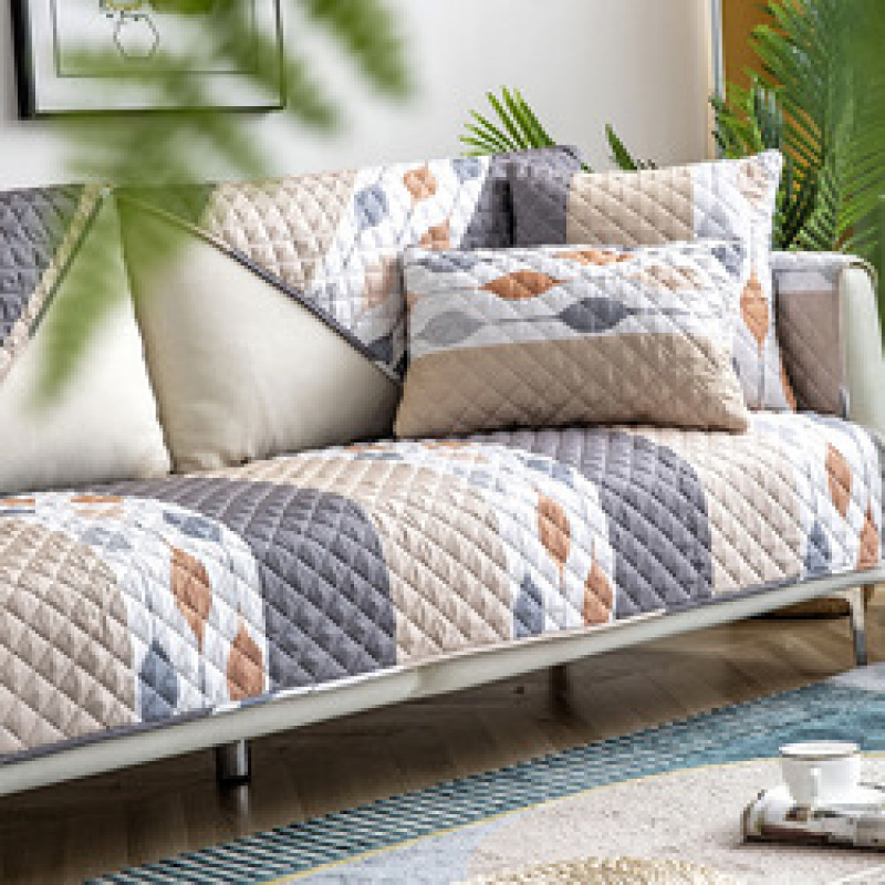Nordic printing four seasons universal sofa cushion simple modern non-slip thick sofa cover towel cover Sofa Slipcovers