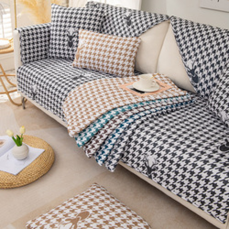 Nordic printing four seasons universal sofa cushion simple modern non-slip thick sofa cover towel cover Sofa Slipcovers