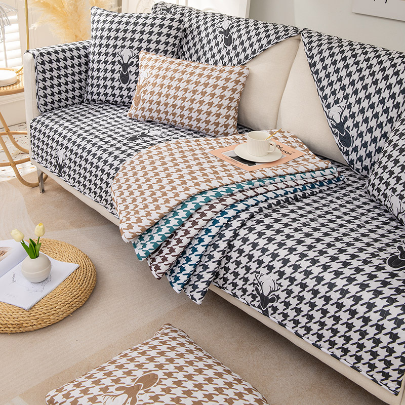 Nordic printing four seasons universal sofa cushion simple modern non-slip thick sofa cover towel cover Sofa Slipcovers