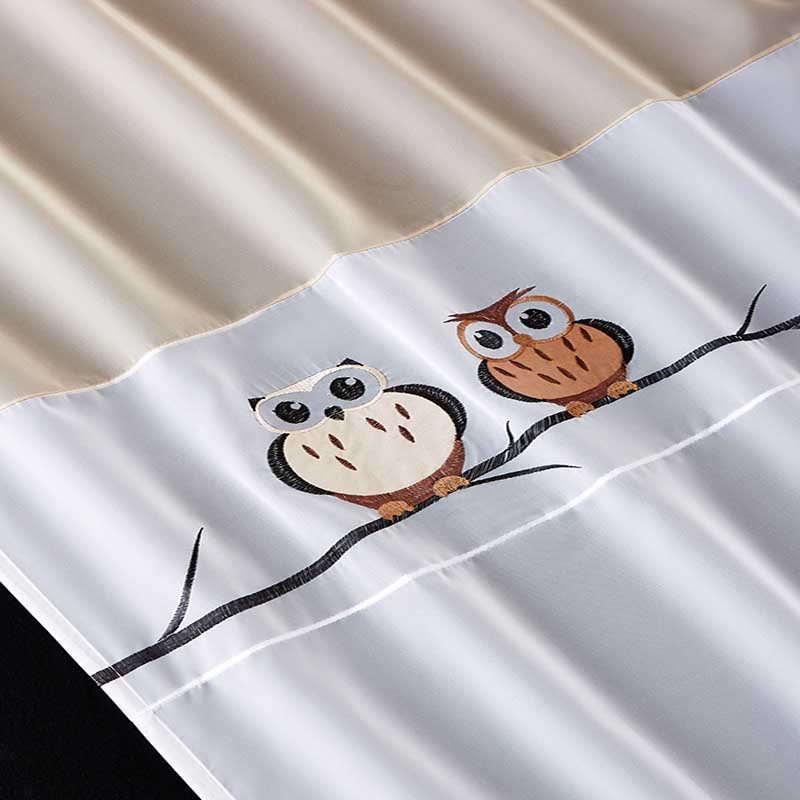 Modern Sheer Tulle Curtains For Bedroom Window Curtains For Living Room,Kitchen Curtains Owl Design Kids Room Rideau Cortinas/