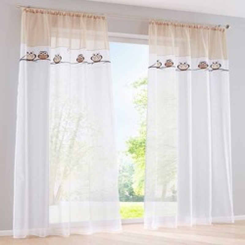 Modern Sheer Tulle Curtains For Bedroom Window Curtains For Living Room,Kitchen Curtains Owl Design Kids Room Rideau Cortinas/