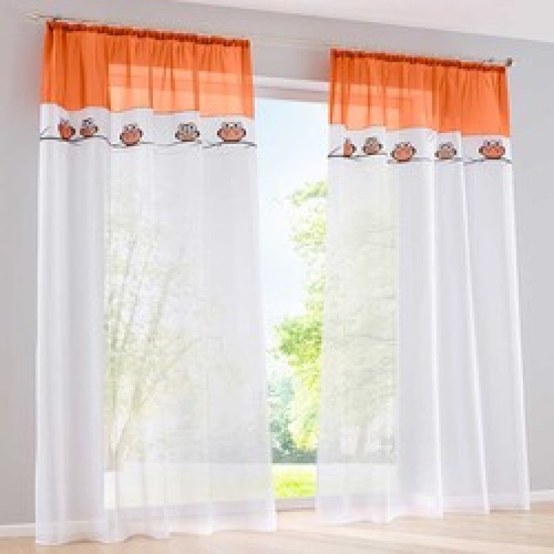 Modern Sheer Tulle Curtains For Bedroom Window Curtains For Living Room,Kitchen Curtains Owl Design Kids Room Rideau Cortinas/