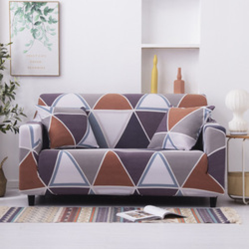 The New Sofa Cover Is Worn, Universal Elastic Household Sofa Cover/ Three-seat Sofa Modern Printed 100% Polyester Solid
