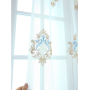 Hot selling sheer panel ready made lace embroidery Latest curtain fashion designs