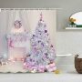Merry Christmas Shower Curtain, Waterproof Bathroom Shower Curtain,  Bath and Shower curtain set