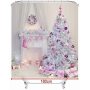 Merry Christmas Shower Curtain, Waterproof Bathroom Shower Curtain,  Bath and Shower curtain set