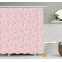 chinese style printed customizable little flower design high quality textile shower curtain