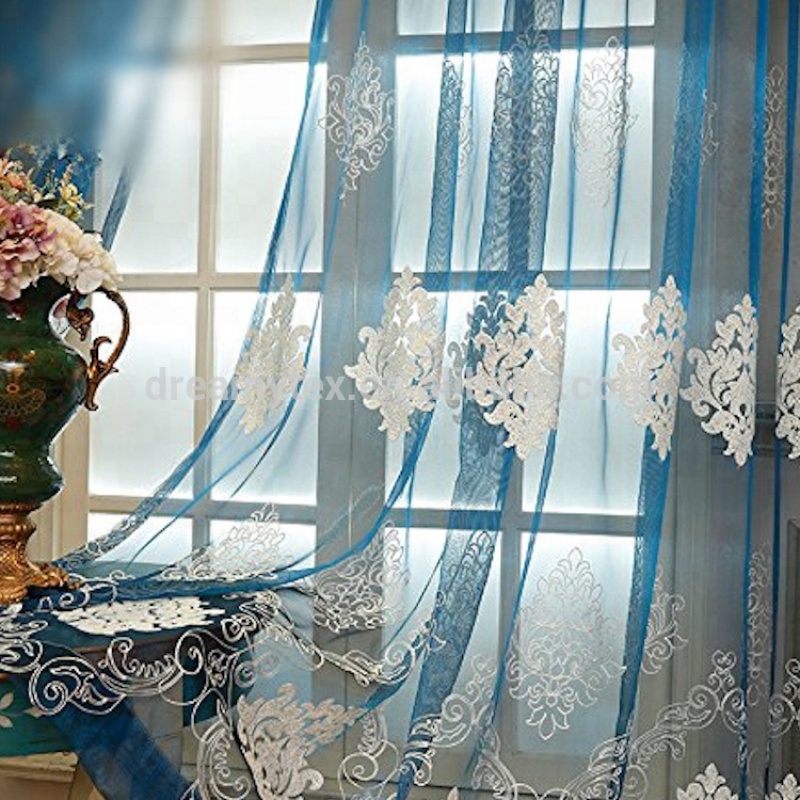 factory price drawstring german lace wholesale ready made curtain