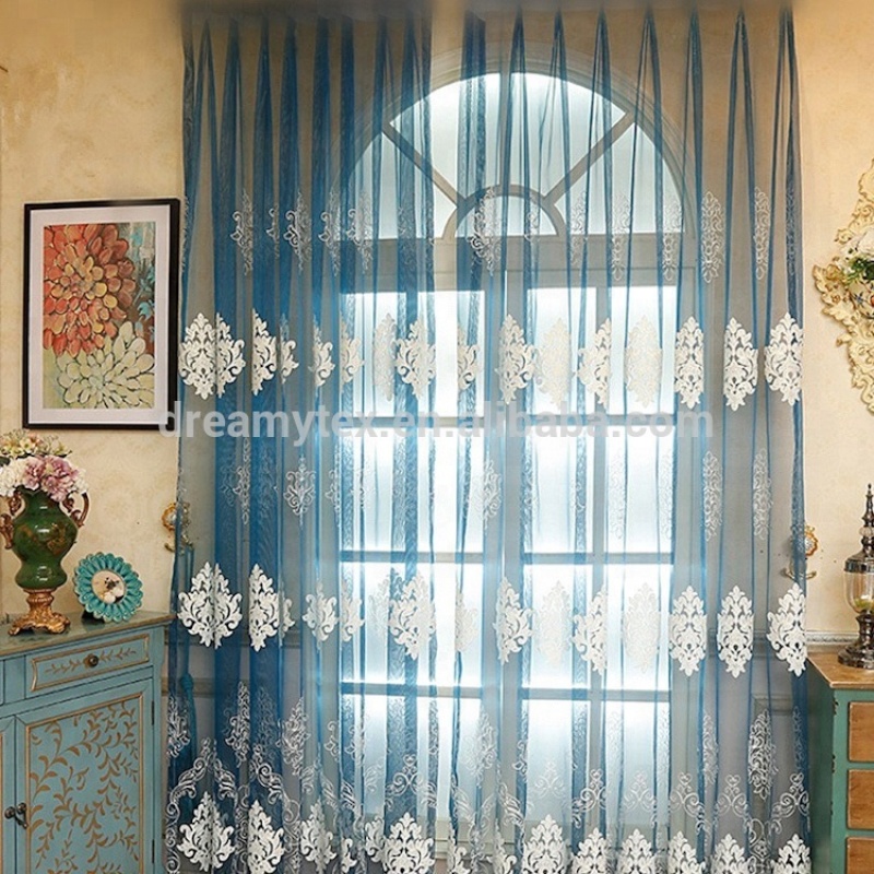 factory price drawstring german lace wholesale ready made curtain