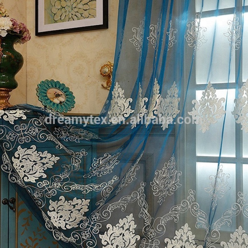 factory price drawstring german lace wholesale ready made curtain