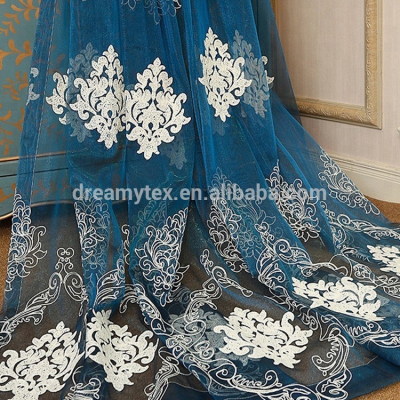 factory price drawstring german lace wholesale ready made curtain
