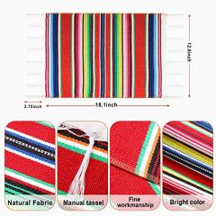 10/20 Pieces Mexican Table Place Mats Assorted Mexican Serape Placemats, Washable Table Mats for Cinco de Mayo Fiesta Party#