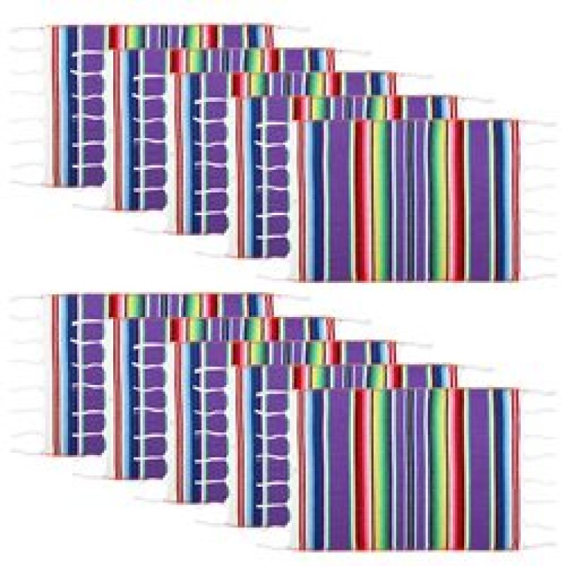 10/20 Pieces Mexican Table Place Mats Assorted Mexican Serape Placemats, Washable Table Mats for Cinco de Mayo Fiesta Party#