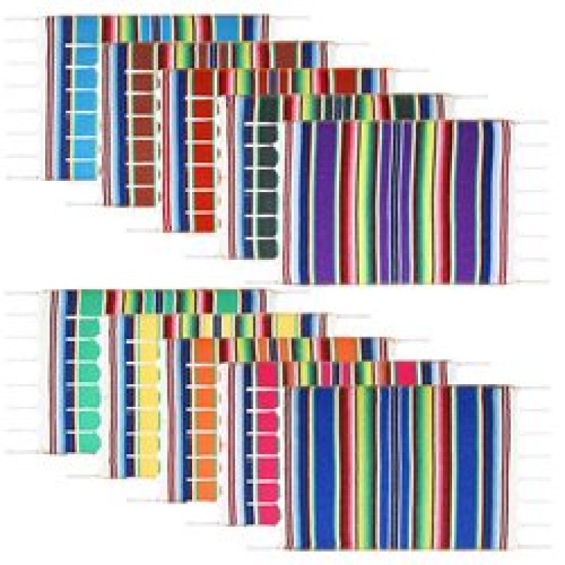 10/20 Pieces Mexican Table Place Mats Assorted Mexican Serape Placemats, Washable Table Mats for Cinco de Mayo Fiesta Party#