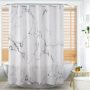 Modern plaid pattern bathroomWhite Thick Checks Waterproof Mildew-Proof Partition Curtain PEVA Shower Curtain for Free Hanging