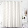 Modern plaid pattern bathroomWhite Thick Checks Waterproof Mildew-Proof Partition Curtain PEVA Shower Curtain for Free Hanging