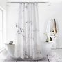 Modern plaid pattern bathroomWhite Thick Checks Waterproof Mildew-Proof Partition Curtain PEVA Shower Curtain for Free Hanging