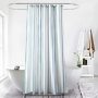 Modern plaid pattern bathroomWhite Thick Checks Waterproof Mildew-Proof Partition Curtain PEVA Shower Curtain for Free Hanging