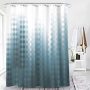 Modern plaid pattern bathroomWhite Thick Checks Waterproof Mildew-Proof Partition Curtain PEVA Shower Curtain for Free Hanging