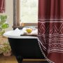 Bohomia Waffle Bathroom Curtain, Waterproof Printed Shower Curtains With Tassel$