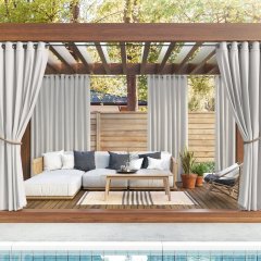 Easy to hang good colors sky outdoor curtains, Perfect for privacy water prof outdoor curtains #
