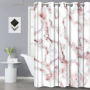 Hign Quality Hookless Modern Marble Pattern 100%Polyester Shower Curtain, Waterproof 3D Digital Printing Bathroom Hotel Curtain/
