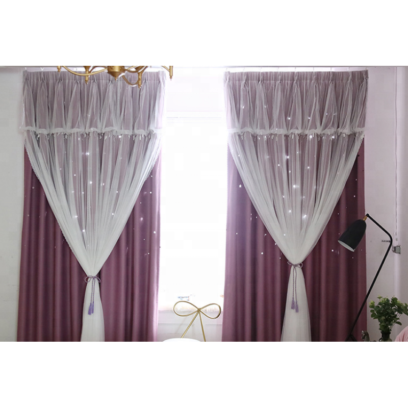 latest designs star style princess 2019 luxury turkish voile curtains