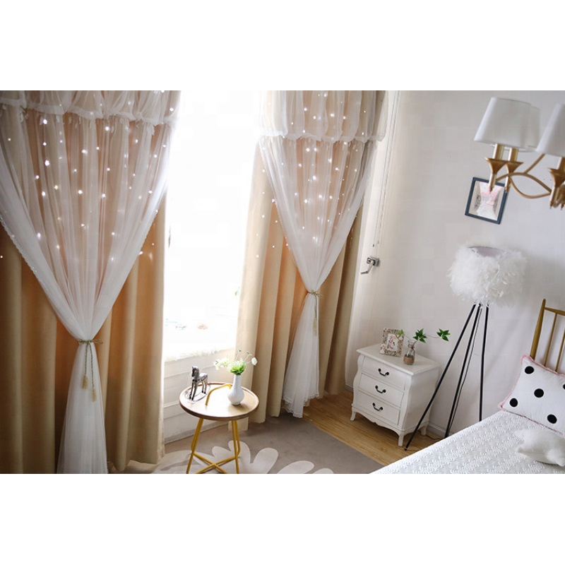 latest designs star style princess 2019 luxury turkish voile curtains