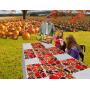 Wholesale Large Embroidered Leaves winter table runner for Thanksgiving Fall or Autumn Harvest Decorations Decoration