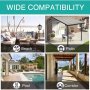 Grommet top and bottom rod pocket outdoor blackout curtain, Perfect for privacy decoration outdoor gazebo curtains #