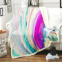 Custom Print Marble Design Super Soft Velvet Sherpa Throw Blanket, Eco Friendly Foldable Two Layer Baby Kids Sherpa Blanket/