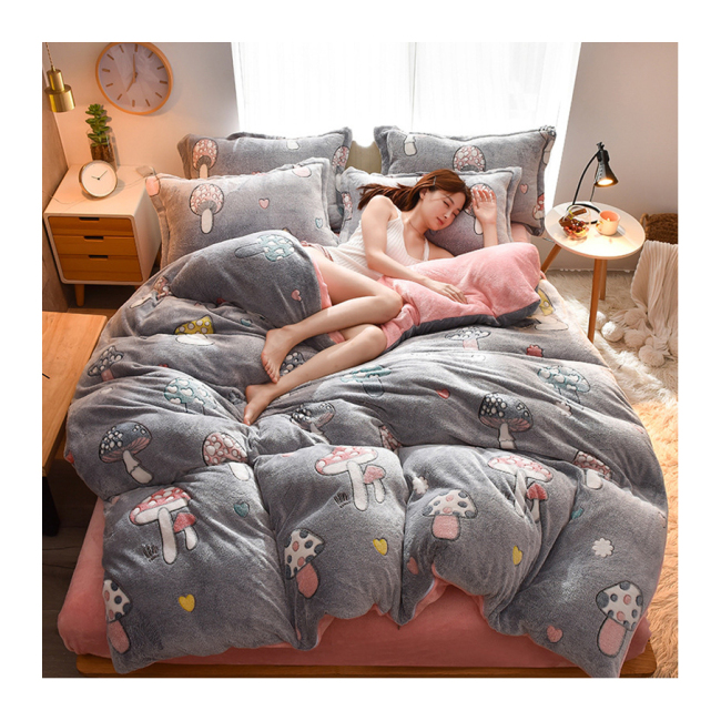 Stock Custom Print Comforter  Bedding Set King Size, Custom Bedsheets 100% Cotton Bedding Set For Kids