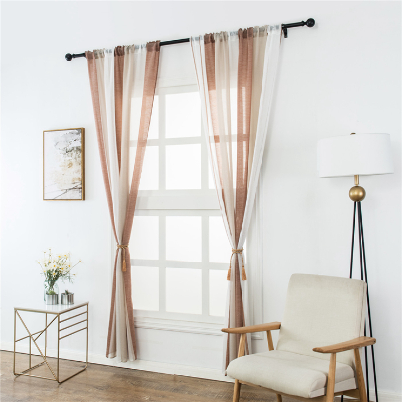 Mercado Mayorista Latest Curtain Designs Voilage Et Rideaux, Best Selling Products Sheer Linen Curtain/