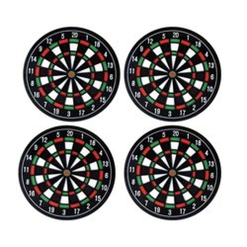 Hot Selling Newly Designed Set of 4 Dart Board Plastic Coasters for Bars Cafes Home Party Office Gift for Birthday