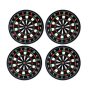 Hot Selling Newly Designed Set of 4 Dart Board Plastic Coasters for Bars Cafes Home Party Office Gift for Birthday