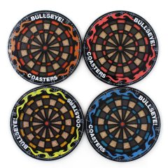 Hot Selling Newly Designed Set of 4 Dart Board Plastic Coasters for Bars Cafes Home Party Office Gift for Birthday