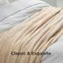 Waffle Muslin Summer Bedspreads Lace Gray Pink Blankets Soft Warm Plaid Throw Blanket Large