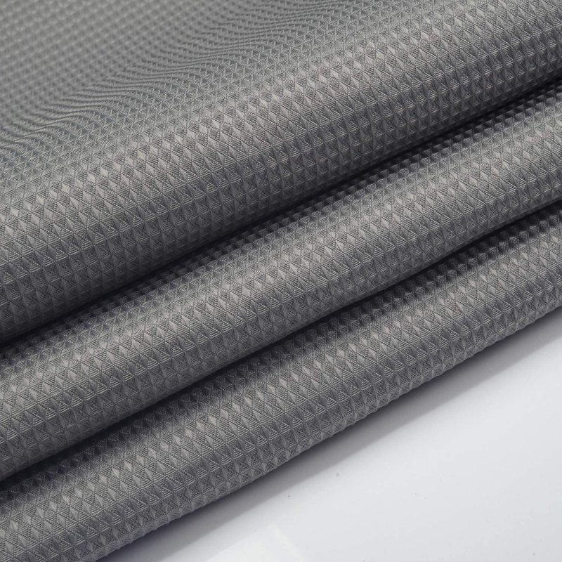 Waffle Hot Selling Heavy Duty Waffle Weave Fabric Snap Liner Hookless Shower Curtain