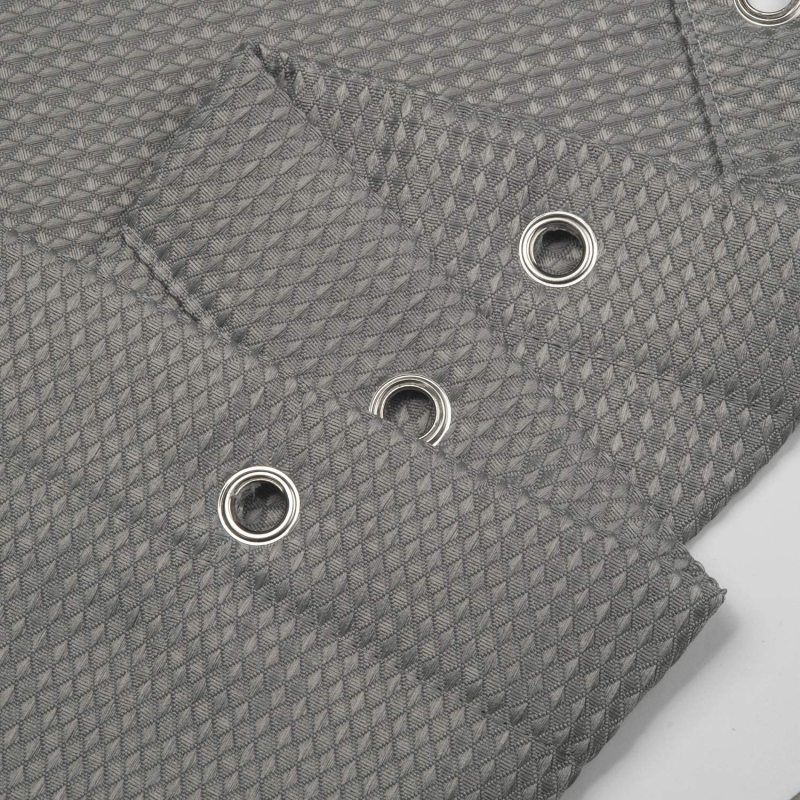Waffle Hot Selling Heavy Duty Waffle Weave Fabric Snap Liner Hookless Shower Curtain