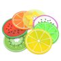 High Quality Pack of 14 Silicone Fruit Decorative Glass Kitchen Non-Slip Coasters for Kitchen Living Room And Bar