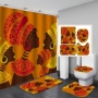 African Women Bathroom Shower Curtain Sets, Black Girl Magic Shower Curtain Set
