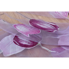 Home Decor Flower Printed European Sheer Curtains, Decoracion Para El Hogar Tulle Curtain Fabric/