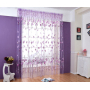 Home Decor Flower Printed European Sheer Curtains, Decoracion Para El Hogar Tulle Curtain Fabric/