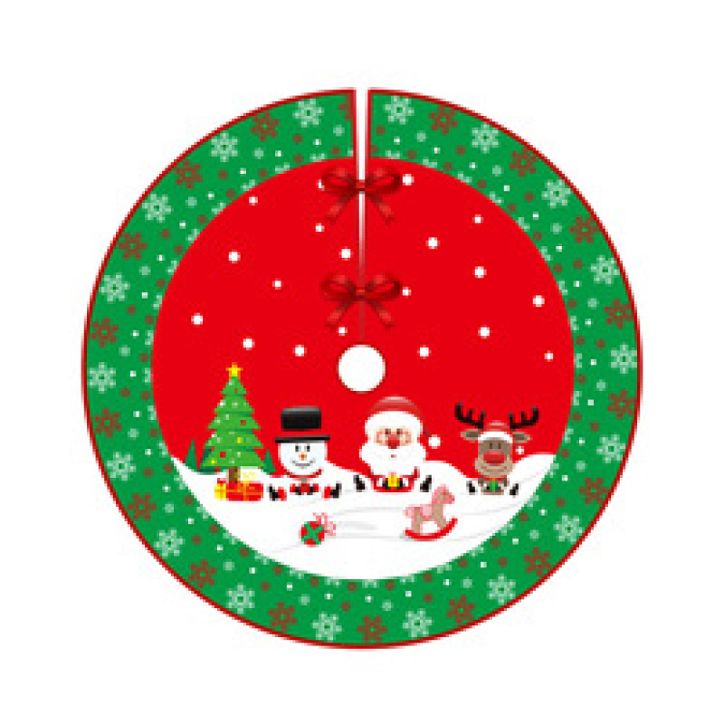 Christmas Creative Exquisite Printed Tree Skirt Xams Tree Bottom Decor Merry Christmas Decoarations For Home Navidad Ornaments