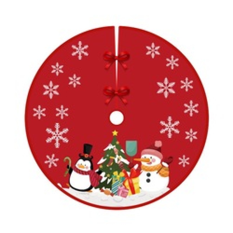 2022 New Christmas Tree Skirt Carpet Non-woven Fabric Christmas Tree Bottom Cover Mat Home New Year Navidad Party Ornaments