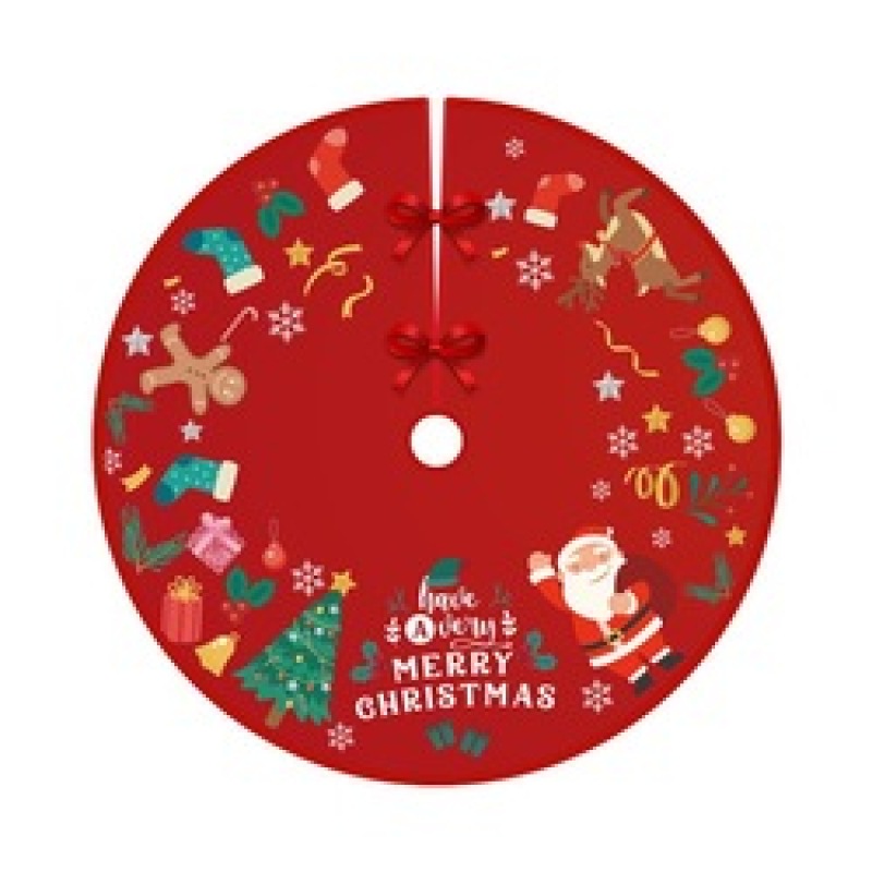 2022 New Christmas Tree Skirt Carpet Non-woven Fabric Christmas Tree Bottom Cover Mat Home New Year Navidad Party Ornaments