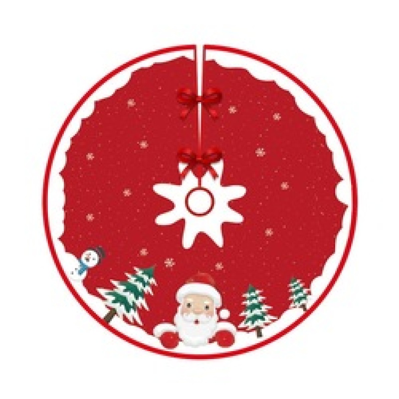 2022 New Christmas Tree Skirt Carpet Non-woven Fabric Christmas Tree Bottom Cover Mat Home New Year Navidad Party Ornaments
